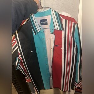 Wrangler Multicolor Striped Men's Shirt